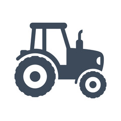 Obraz premium Blue tractor silhouette Vector