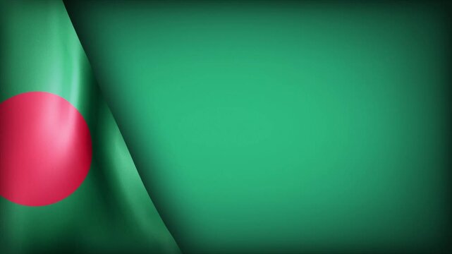 High Quality National Animated Background with Wavy Flag of BANGLADESH