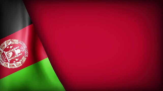 High Quality National Animated Background with Wavy Flag of AFGHANISTAN