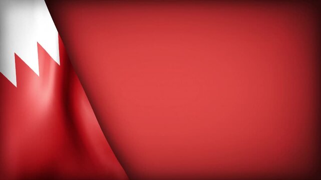 High Quality National Animated Background with Wavy Flag of BAHRAIN