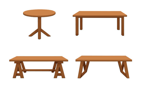 Collection of wooden tables and benches