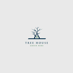 Tree House Logo Template Design