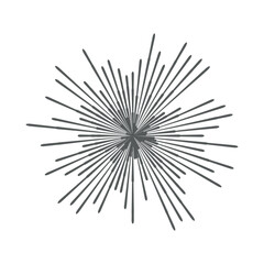 Fototapeta premium Black fireworks burst abstract icon isolated on Transparent background 