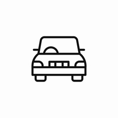 Obraz premium front view automobile icon sign vector