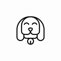 Obraz premium happy dog collar icon sign vector