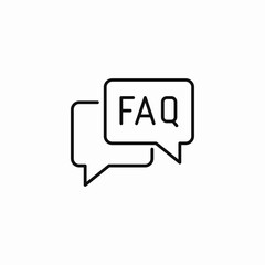Fototapeta premium two faq speech bubbles icon sign vector