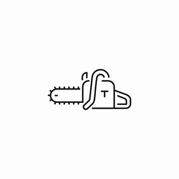 power chainsaw tool icon sign vector