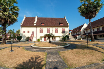 View of Fort Rotterdam in Makassar Sulawesi. Fort Rotterdam is a 17th-century Dutch fort and iconic landmark in Makassar.