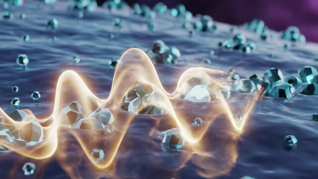 Abstract Wave Energy: A captivating depiction of wave energy, rendered in intricate detail, showcasing its dynamic forces and underlying structures.