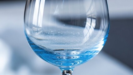 Close-up of a gin and tonic glass with condensation