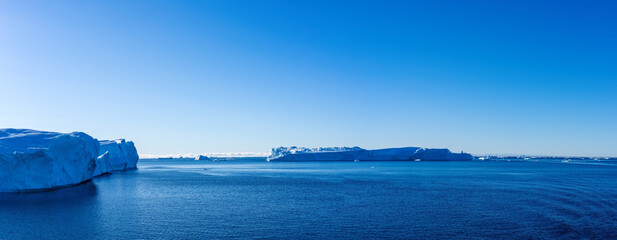 Disko Bay icebergs on the western coast of Greenland, a world heritage site