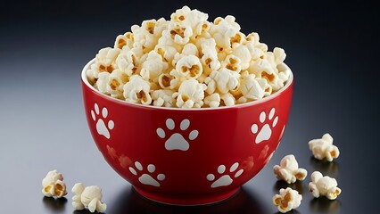 A bowl of freshly popped popcorn