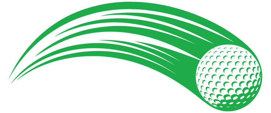 golf ball motion line symbol vector illustration, a premium ranked vector graphic showcasing movement and speed, ideal for sports icons, golf club branding, and athletic design concepts.