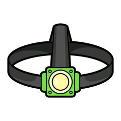 Camping Headlamp Gear Illustration