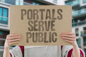 "Portals Serve Public" Online gateways deliver all services. ONLINE. GATEWAYS. SERVICES. DELIVERY. PUBLIC.