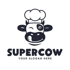 Cow Chef Premium Logo Design