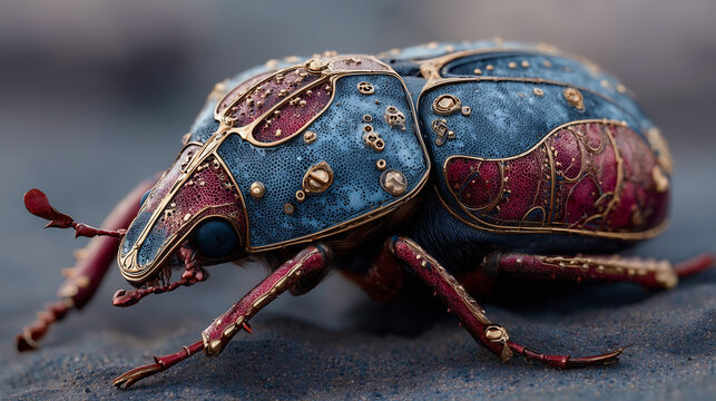 ancient egyptian fantasy scarab beetle symbol, sacred scarab insect from egypt, mystical egyptian scarab artifact