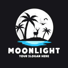 Night Beach Premium Logo Design