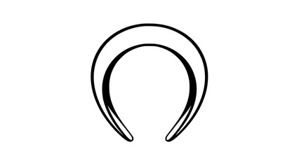 Women&rsquo;s headband black white icon 