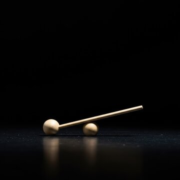A single unbalanced item resting on a smooth surface, suggesting fixed outcomes, fraud, and a failure of trust in business dealings ,rigged ,dark ,misconduct