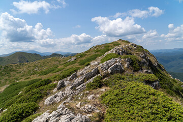 The Balkan mountain ridge