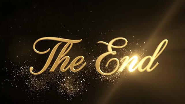 3D The end text 4k vedio