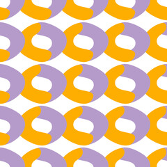 Abstract Geometric Pattern with Orange and Purple