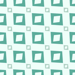 Seamless Pattern with Green Diamond Shapes