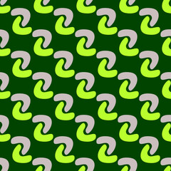 Seamless Pattern with Abstract Green Shapes