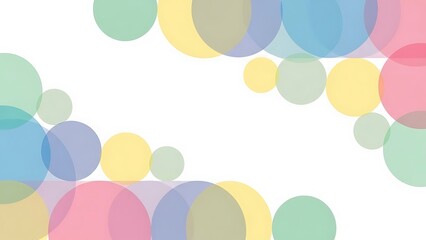 Soft Pastel Colorful Circles Pattern Abstract Background