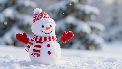 snowman on the snow