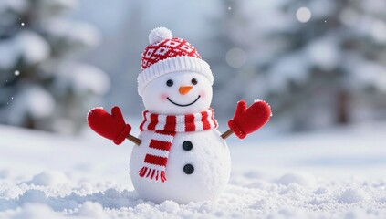 snowman on the snow