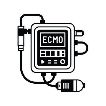 ECMO machine illustration a life support system for heart and lung failure