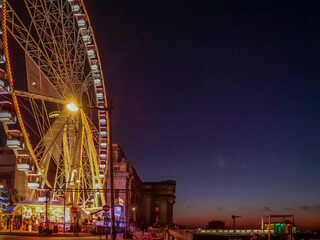 Bruxelles la nuit en d&eacute;cembre
