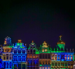 Bruxelles la nuit en d&eacute;cembre