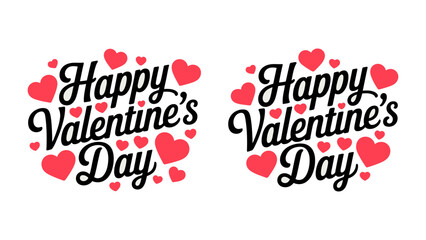 Happy Valentine's Day Greeting: A charming Valentine's Day message, celebrating love and affection with elegant script and a scattering of hearts, set against a classic backdrop.