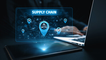 Supply chain processes with data-driven logistics, transportation, and distribution. enhances operations. Supply chain improves efficiency. Supply chain integrates logistics and delivery. Elide