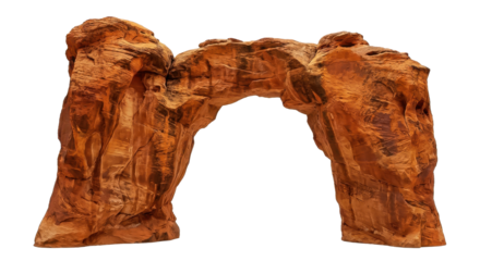 Iconic Red Desert Rock Arch Landscape Isolated PNG Cutout For Stock Use