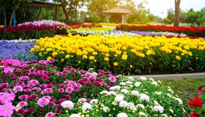 色鮮やかな花々が咲き誇る庭園4