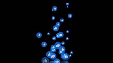 Like react emotion icon animated on green screen background. Social Media Symbols Animation. Emoji Participles. Social Media Like Icons Flying Animation - Powered by Adobe