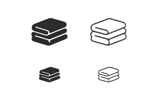 Stack of folded towels icon