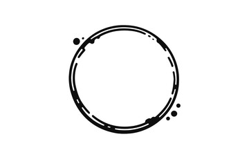 Abstract dark gray circular frame with subtle gradient background