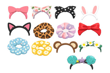 Collection of fun and colorful hair accessories