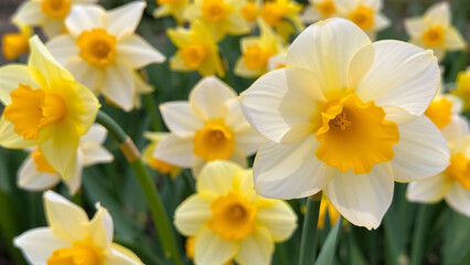 Narzissen bl&uuml;hen im Garten