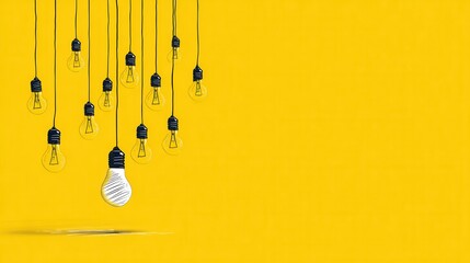 Creative idea light bulb concept distinctiveness