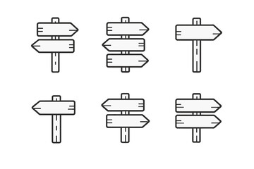 Collection of directional signpost icons © icon_art