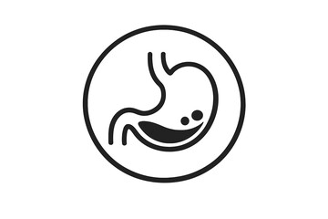 Stomach icon with digestive juices