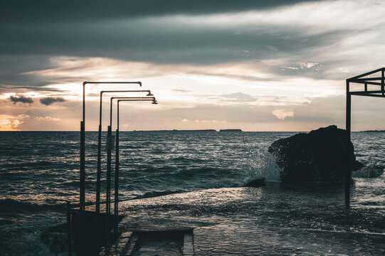 Winter beach at the greek island of Kefalonia 