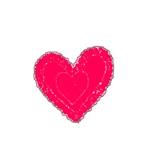 red heart on white background