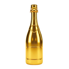Gold Champagne Bottle Luxury Celebration.